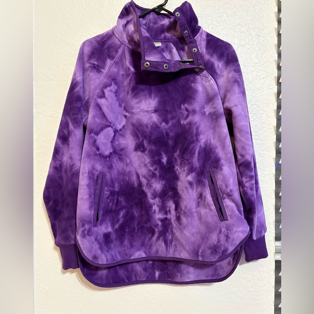 GreenTea Purple Tie-Dye Women's Jacket